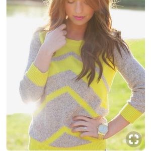Yellow and gray sweater